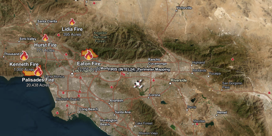 a map of a fire